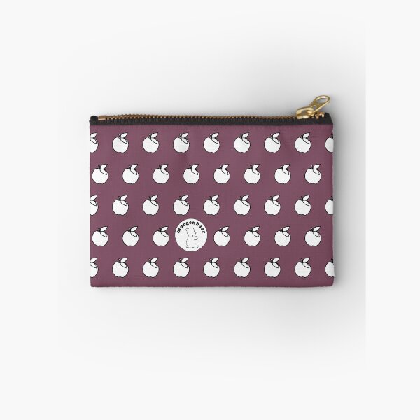Item preview, Violet Apple Pattern White Apples Violet Background Minimalist Design designed and sold by morgenbaer.