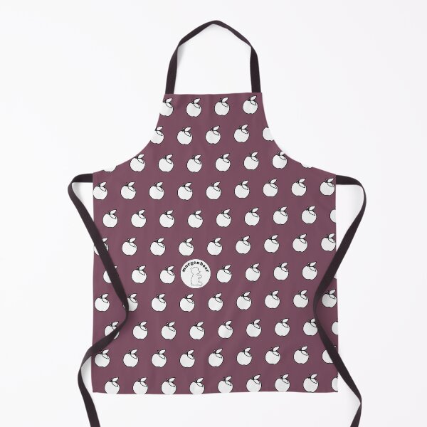 Item preview, Violet Apple Pattern White Apples Violet Background Minimalist Design designed and sold by morgenbaer.