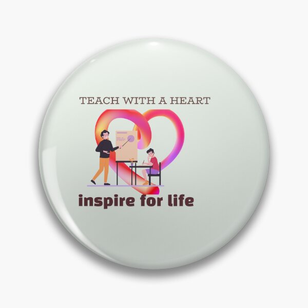 Item preview,  Inspiring Education: Teach with a Heart- Inspirational Quotes designed and sold by zeddy-store.