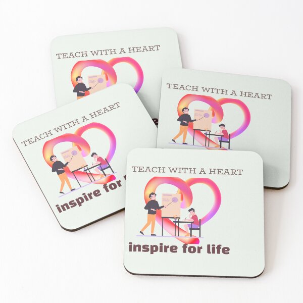 Item preview,  Inspiring Education: Teach with a Heart- Inspirational Quotes designed and sold by zeddy-store.