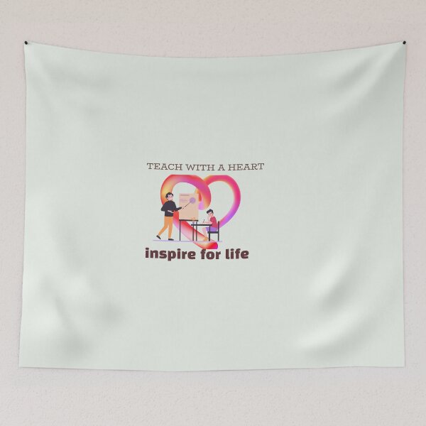 Item preview,  Inspiring Education: Teach with a Heart- Inspirational Quotes designed and sold by zeddy-store.