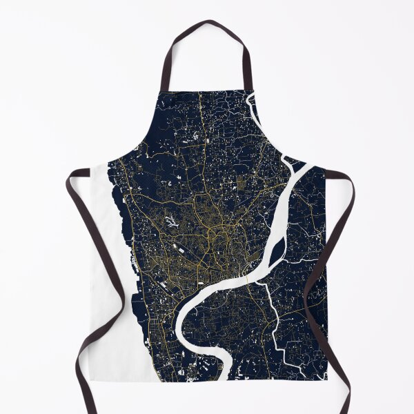Item preview, Chittagong City Map of Bengal, Bangladesh - Gold Art Deco designed and sold by deMAP.