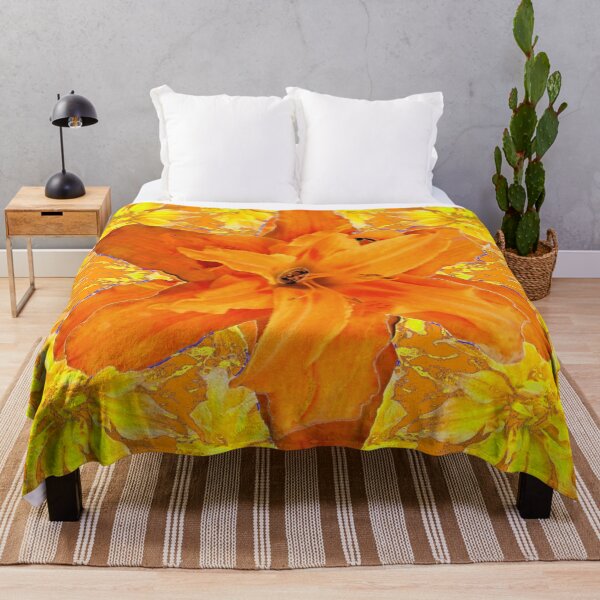 Item preview, ORANGE DAY LILY GARDEN FLORALS PATTERN ART designed and sold by sharlesart.