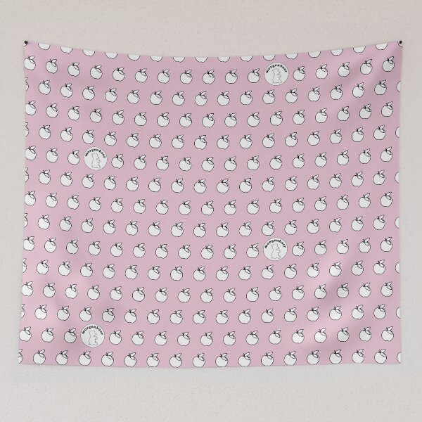 Item preview, Pale Pink Apple Pattern White Apples  designed and sold by morgenbaer.