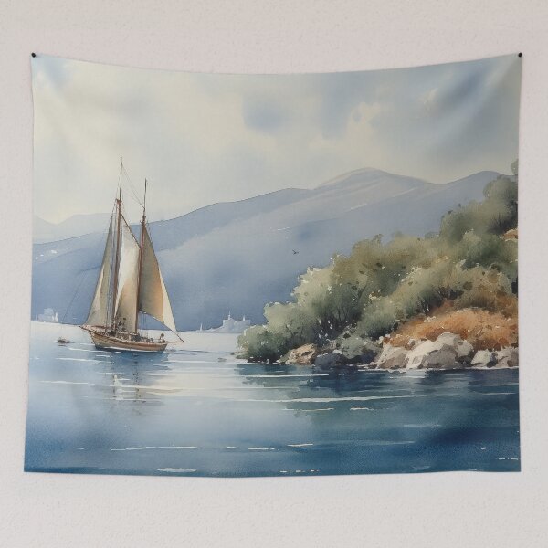 Artikelvorschau, Segelboot-Aquarell entworfen und verkauft von Offsite.