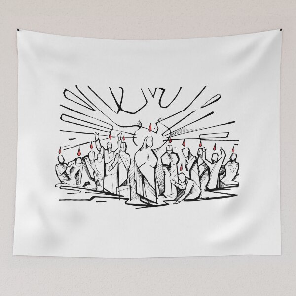Item preview, Pentecost illustration designed and sold by Bernardo Ramonfaur.
