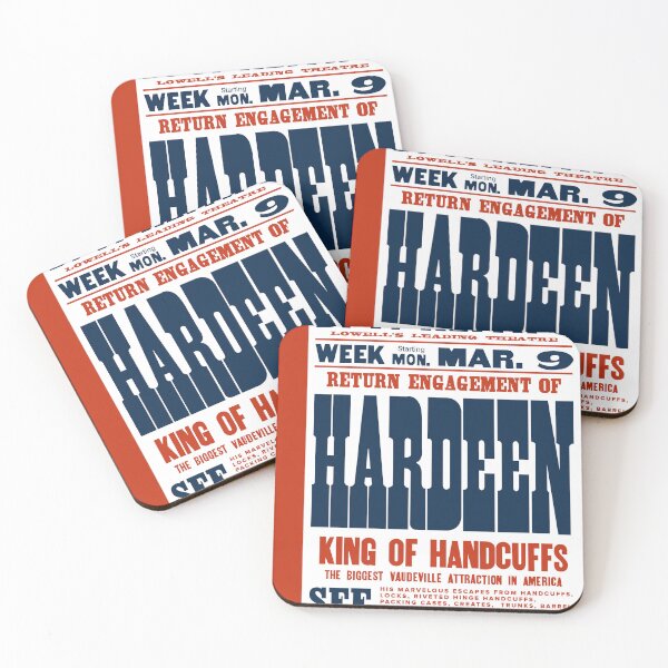 Item preview, King of Handcuffs Hardeen Houdini Letterset Poster designed and sold by Walter Wilkes.