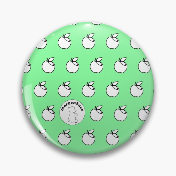 Item preview, Apple Green White Pattern Minimalist Apples designed and sold by morgenbaer.