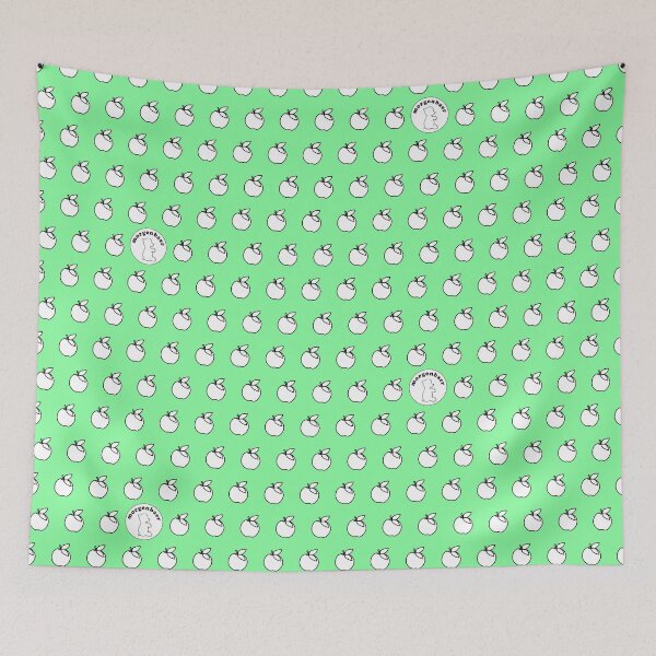 Item preview, Apple Green White Pattern Minimalist Apples designed and sold by morgenbaer.
