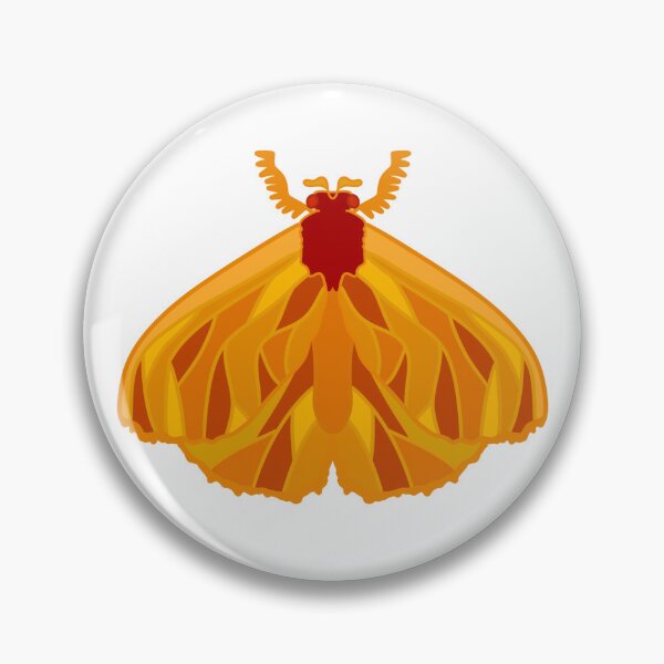 Item preview, Tangerine Furry-Legged Moth designed and sold by esther-hartopp.