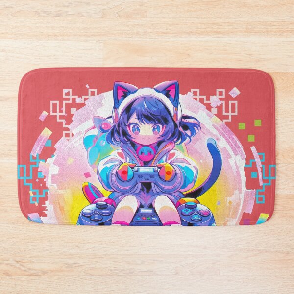 Item preview, Retro Gamer Neko 2 designed and sold by Chibi Cat Art Corner.