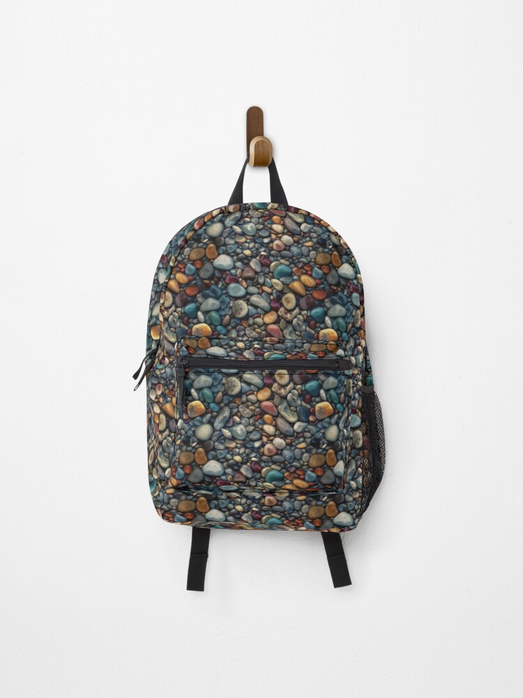 Thumbnail 1 of 3, Backpack, Seamless River Rocks Pattern designed and sold by Offsite.