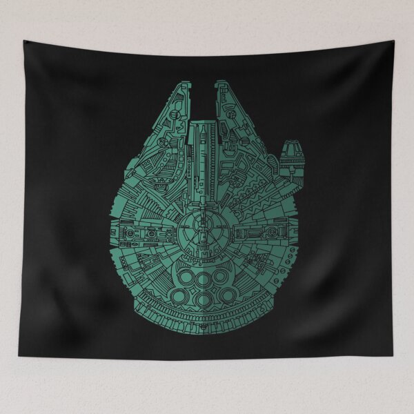 Item preview, star wars art millennium falcon blue green studio grafiikka transparent	 designed and sold by uqchhkevj34.