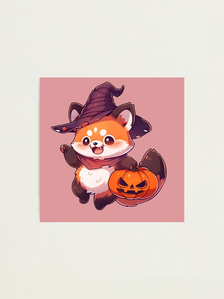 Cute Red Panda Halloween Costume Photographic Print