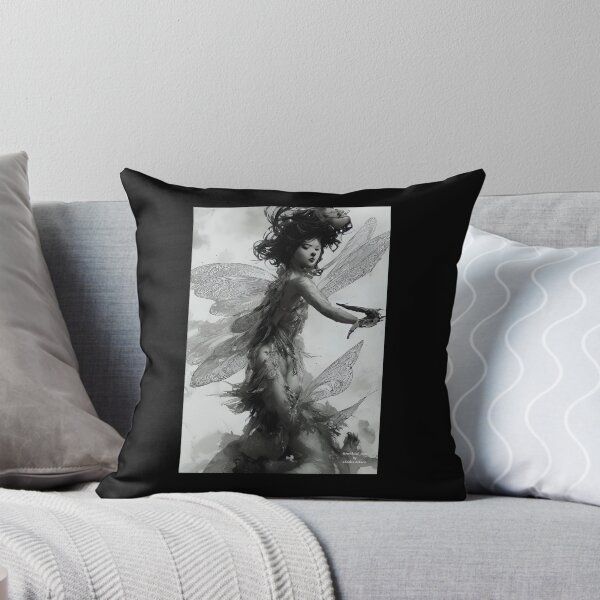 Item preview, Fairy with Wings in Torn Up Dress (ink) 	 designed and sold by ywepjxqcp6.