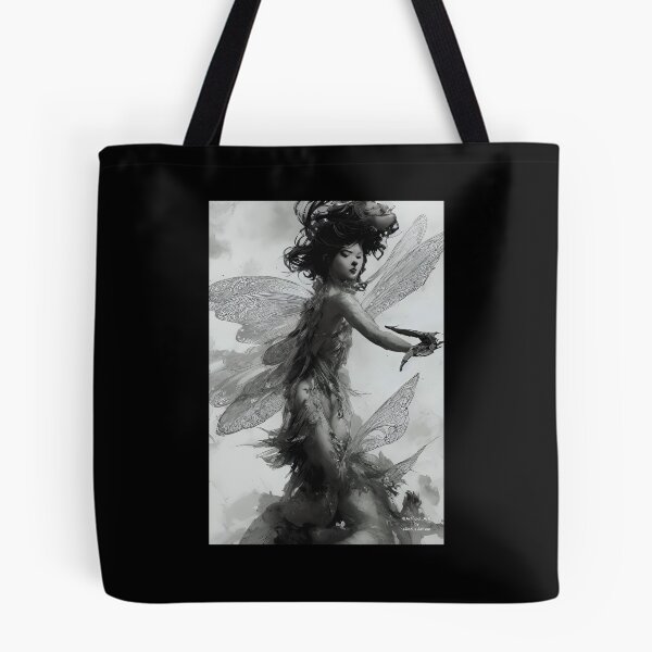 Item preview, Fairy with Wings in Torn Up Dress (ink) 	 designed and sold by ywepjxqcp6.