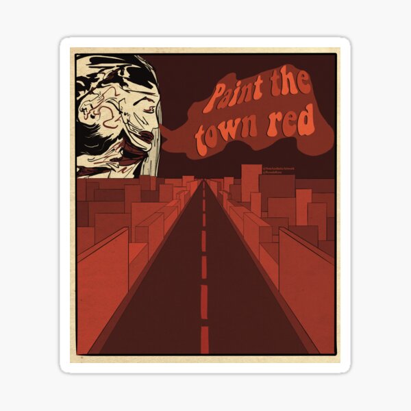 Let's Paint the Town Red Denver Sticker for Sale by Toadlyart