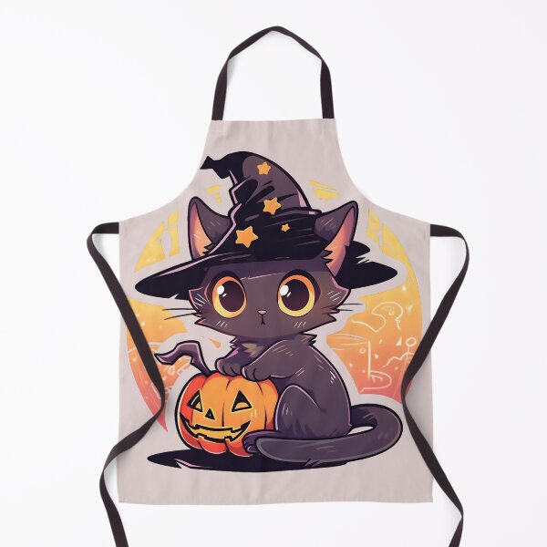 Aperçu de l'œuvre Adorable chaton d'Halloween avec citrouille créée et vendue par InkedBeasts.