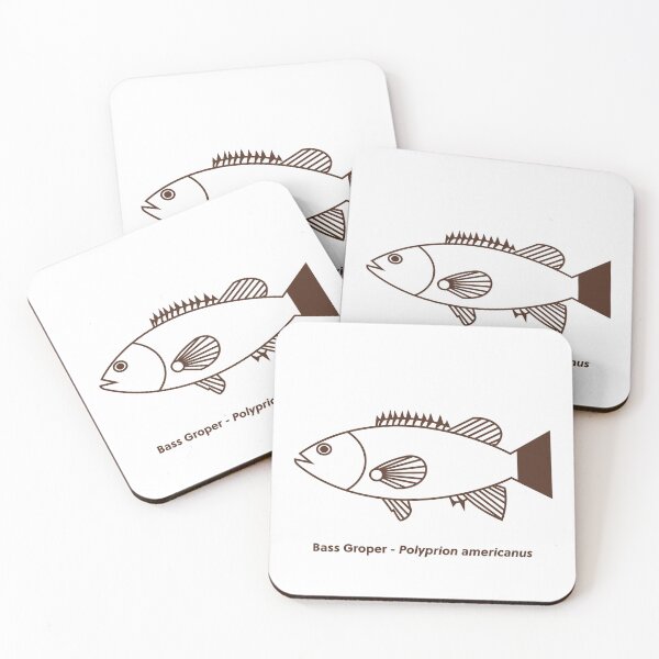Item preview, Kawaii Bass Groper Fish in Chocolate Brown and White designed and sold by fruttidimare.