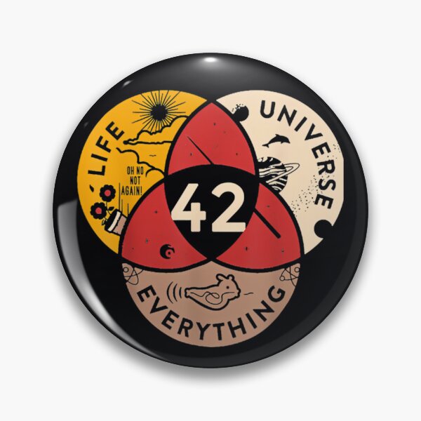 Item preview, 42 Answer to Life Universe and Everything science Vintage  	 designed and sold by hhsbybvxb82.