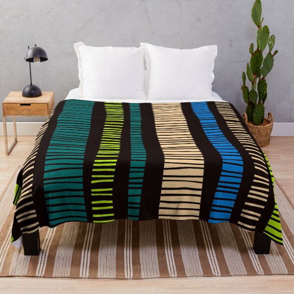 Item preview, Mid-Century Modern Abstract Tropical Striped Pattern designed and sold by DEC02.