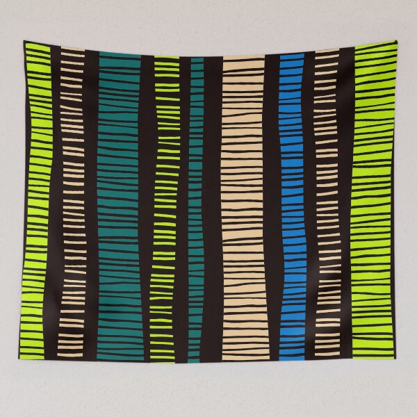 Item preview, Mid-Century Modern Abstract Tropical Striped Pattern designed and sold by DEC02.