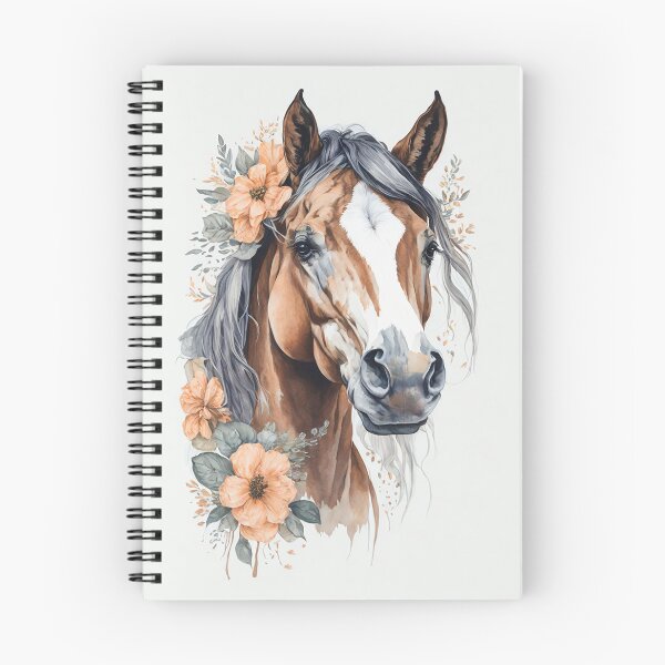 Item preview, Horse with flowers pained in watercolor designed and sold by tamigrace0113.
