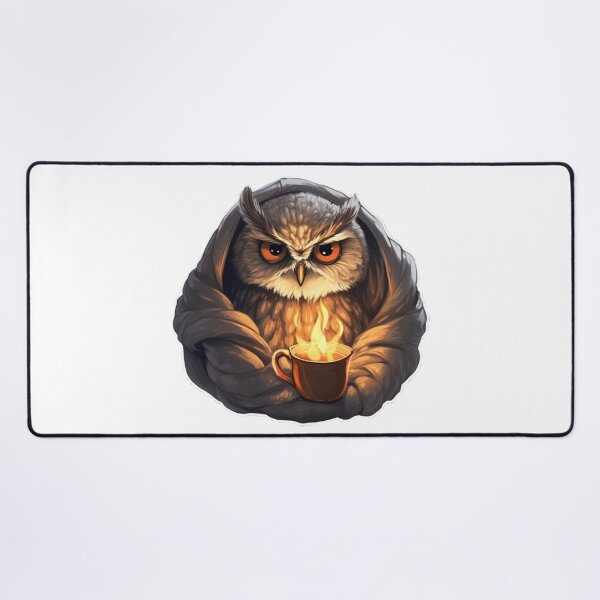 Item preview, Owl coffee time (white background) designed and sold by Tabuku.