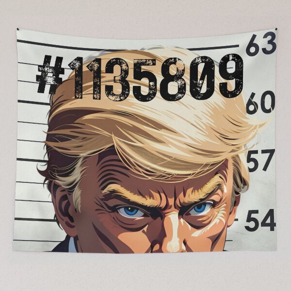 Item preview, 1135809 Cartoon Inspired Trump Mugshot designed and sold by ElLocoMus.