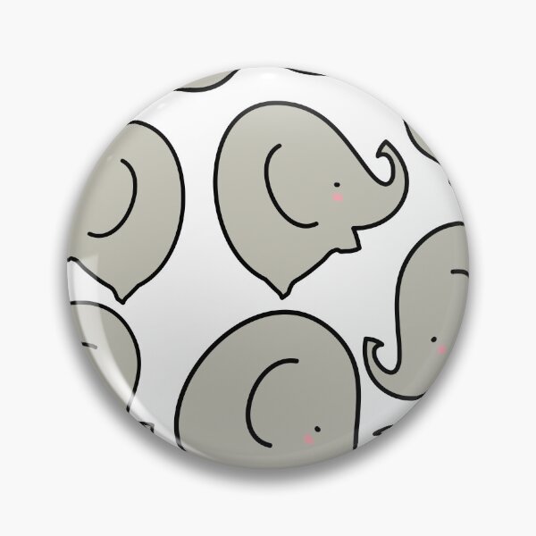 Item preview, Cute elephant pattern grey and white designed and sold by fluffyfamcraft.