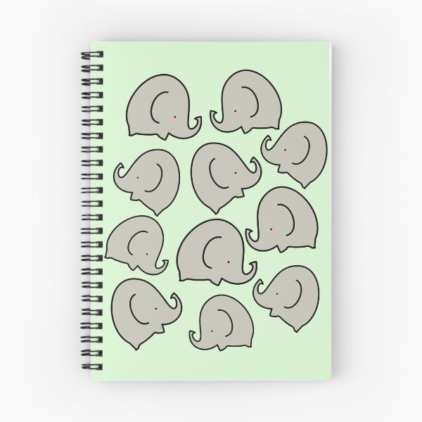 Item preview, Cute elephant pattern grey and white designed and sold by fluffyfamcraft.