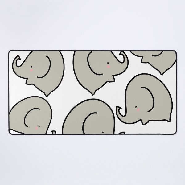 Item preview, Cute elephant pattern grey and white designed and sold by fluffyfamcraft.