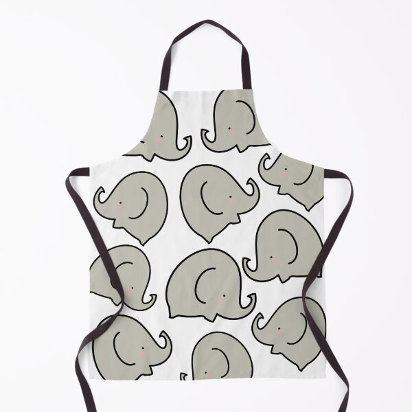 Item preview, Cute elephant pattern grey and white designed and sold by fluffyfamcraft.
