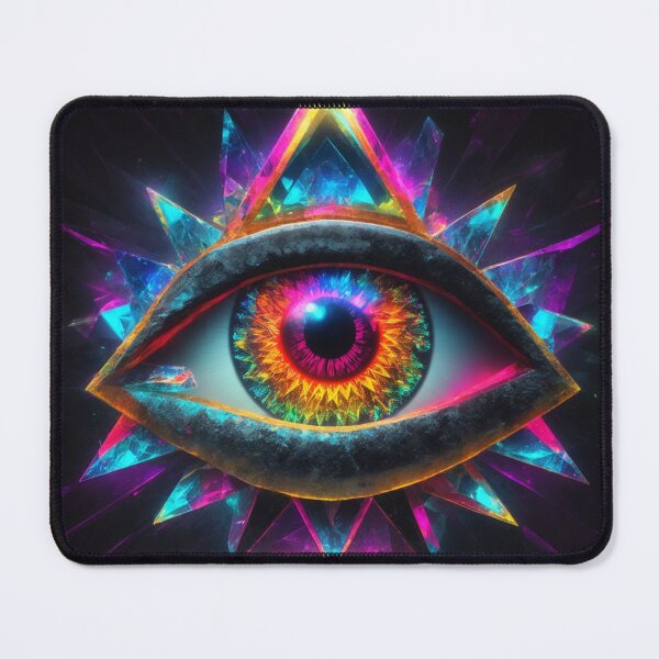 Item preview, Neon Illumination: The All-Seeing Eye in Crystallized Splendor designed and sold by RedArtG09.