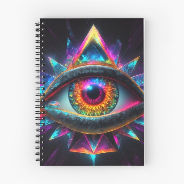Item preview, Neon Illumination: The All-Seeing Eye in Crystallized Splendor designed and sold by RedArtG09.