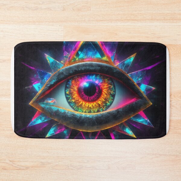 Item preview, Neon Illumination: The All-Seeing Eye in Crystallized Splendor designed and sold by RedArtG09.