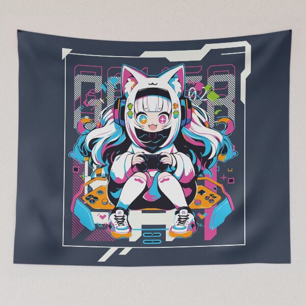 Item preview, Gamer Cat designed and sold by Chibi Cat Art Corner.