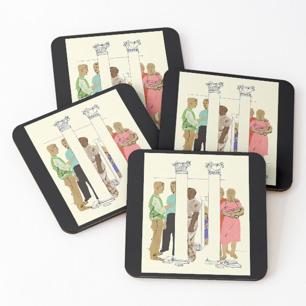 Item preview, people standing around two columns csa images	 designed and sold by evtnzzkrpz50.