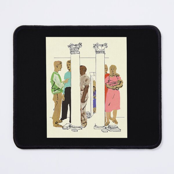 Item preview, people standing around two columns csa images designed and sold by evtnzzkrpz50.