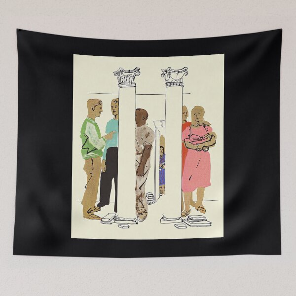 Item preview, people standing around two columns csa images	 designed and sold by evtnzzkrpz50.