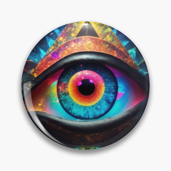 Item preview, Bright Insights: All-Seeing Eye in Neon Brilliance and Rich Colors designed and sold by RedArtG09.