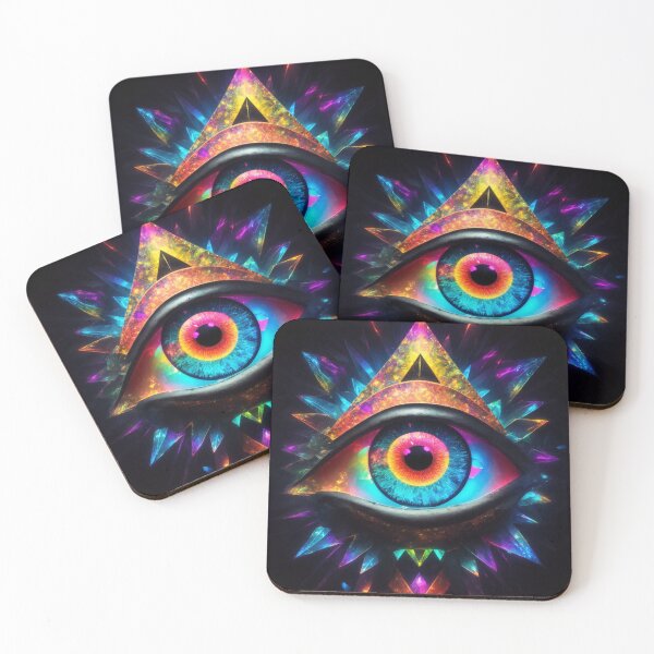 Item preview, Bright Insights: All-Seeing Eye in Neon Brilliance and Rich Colors designed and sold by RedArtG09.