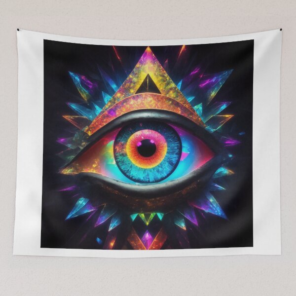 Item preview, Bright Insights: All-Seeing Eye in Neon Brilliance and Rich Colors designed and sold by RedArtG09.