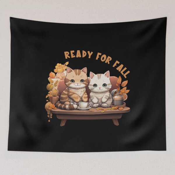 Item preview, Two Kitties Ready For Fall designed and sold by PiggyBoxer.