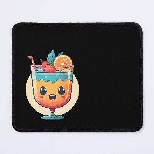 Item preview, Cute Kawaii Funny Orange Juice Cocktail Illustration designed and sold by ToonPix.