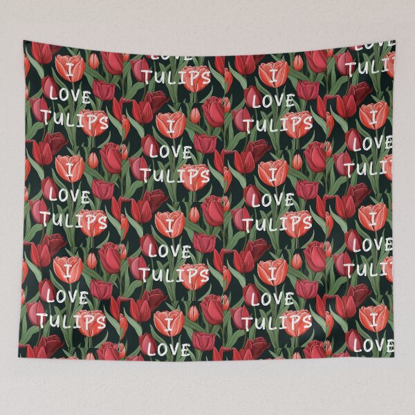 Item preview, I Love Tulips Plants Flowers designed and sold by LudwikeArts.