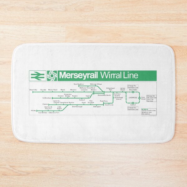 Item preview, Merseyrail Wirral Line Carriage Map 1978 designed and sold by traincrewdesign.