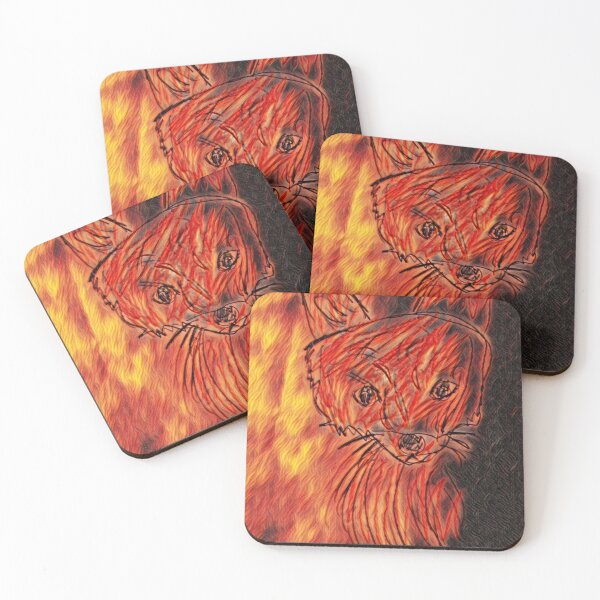 Item preview, Cool wolf fire flame illustrations abstract background art  designed and sold by Lillymagicart.
