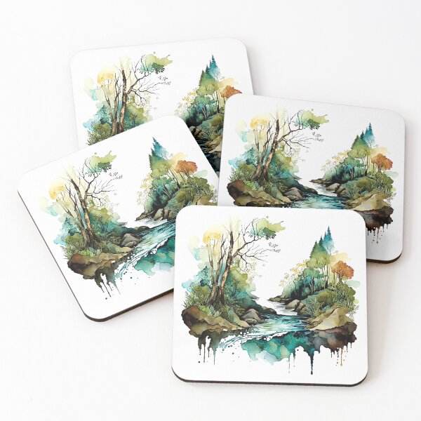 Item preview, Fantasy watercolor forest designed and sold by Estalon.