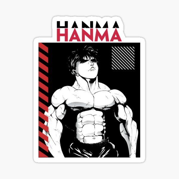 Yuichiro Hanma Baki the grappler sticker Sticker for Sale by